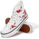 Women's Stylish Floral Print High Top Canvas Sneakers - Non-slip Skate Shoes for Comfort and Style