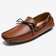 Men's Fashion Preparation Bow Tie Casual Slippers Soybean Shoes Crossbody Large Size Men's Leather Shoes