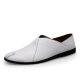 Casual Leather Shoes One Foot Stirrup Lazy Bean Shoes Soft Bottom Leather Shoes Men