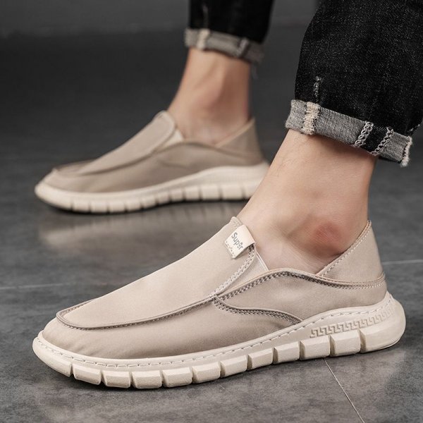 Shoes Men's Fall Casual One Foot Stirrup Cloth Shoes Fashion Flat Bean Shoes Lazy Slippers Canvas Shoes Men's Shoes