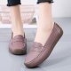 Women's Shoes Genuine Cowhide Mom Shoes Cowhide Bottom Lazy Shoes Low Nurse Shoes Comfortable Women's Shoes Bean Shoes