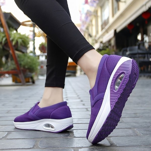 Women's Air Cushioned Sneakers: Breathable, Non-slip, Slip On Sports Shoes for Comfort and Style!