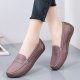 Women's Shoes Genuine Cowhide Mom Shoes Cowhide Bottom Lazy Shoes Low Nurse Shoes Comfortable Women's Shoes Bean Shoes